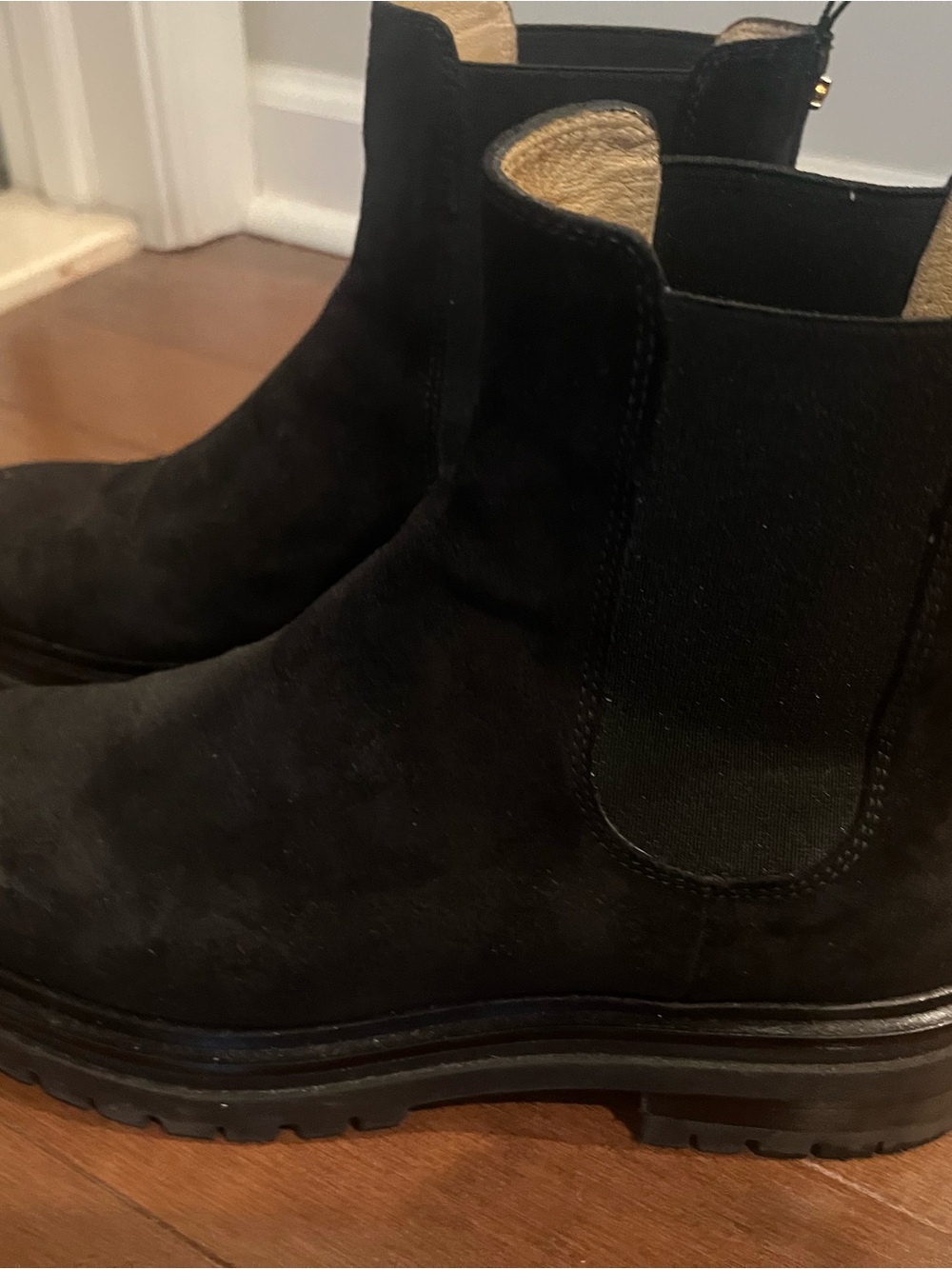 Margaux Black Suede Chelsea Ankle Boots